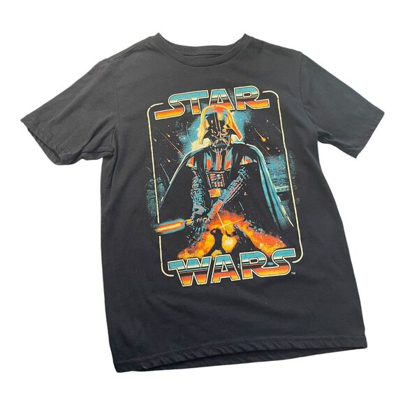 Star Wars Mad Engine Darth Vader Retro Graphic T-Shirt Youth Large 10/12 Unisex - Picture 2 of 9